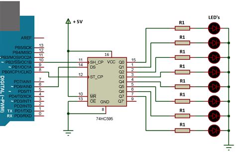 Shift Register IC 74HC595, Code & Pin Config » PIJA Education