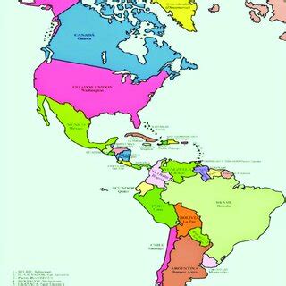 Mapa político de América. | Download Scientific Diagram