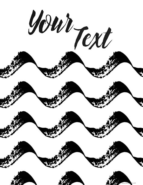 FREE Binder Covers | Black and White with Custom Text
