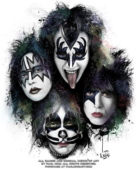 KISS Illustration in 2022 | Kiss illustration, Best rock bands, Kiss art