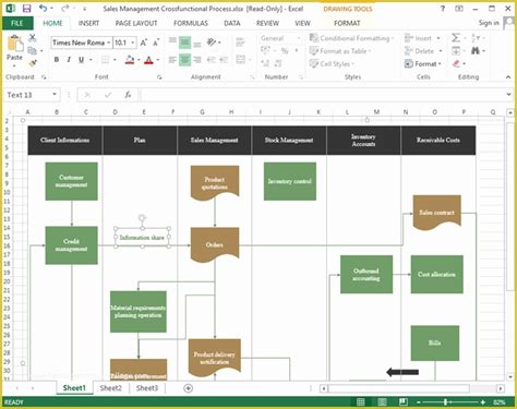 Excel Flowchart Template Free Download Of Make Great Looking Flowcharts ...