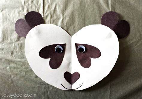 Panda Bear Heart Craft For Kids - Crafty Morning