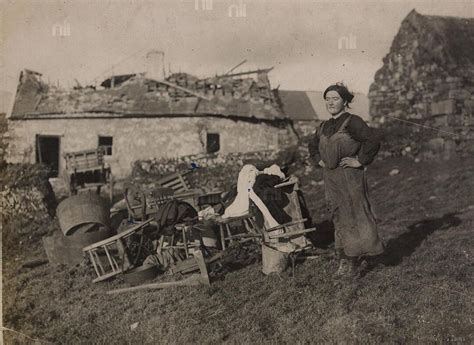 Woman outside cottage in Meelin, County Cork ,1921. Source: National Library of Ireland. Old ...