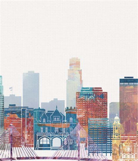 Omaha Skyline Art Print Poster Modern Wall Art New Home - Etsy