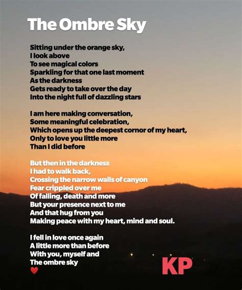 Love Poems : The Ombre Sky : DU Poetry