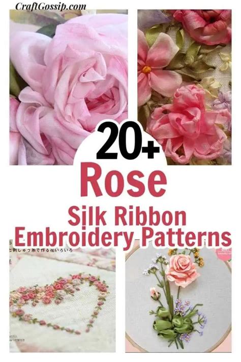 20 Tutorials For Ribbon Embroidery Roses – Needle Work