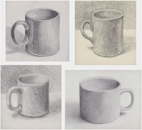 Cup Plate Shading Drawing - Creativeline