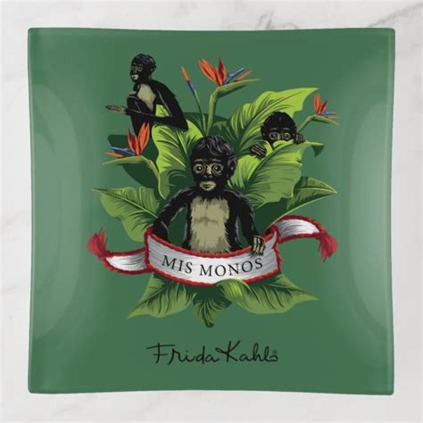 Frida Kahlo | Mis Monos Trinket Tray | Zazzle | Frida paintings, Mexican artists, Frida kahlo ...