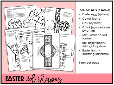 Easter Maths Crafts 3D Shapes | Teaching Resources