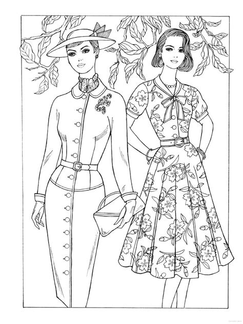 Free Printable Fashion Coloring Pages - Printable Word Searches