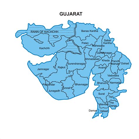 Gujarat Map Graphic Vector Stock Vector (Royalty Free) 1288637941 | Shutterstock | Map, Indian ...