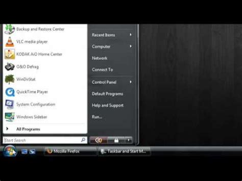 How to customize the Start Menu in Windows Vista - YouTube