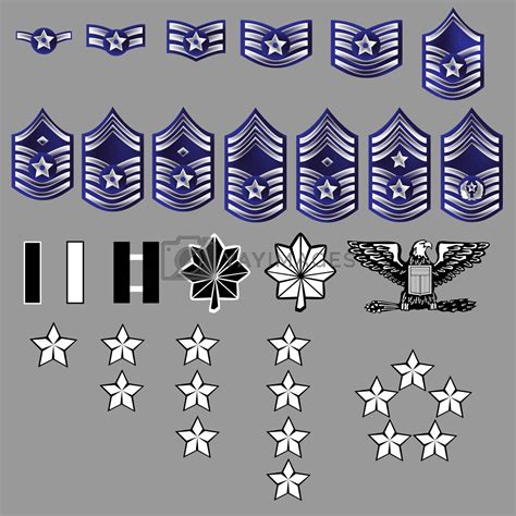 US Air Force rank insignia by lhfgraphics Vectors & Illustrations with Unlimited Downloads ...