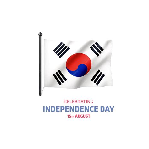 Premium Vector | Independence day south korea national flag vector design