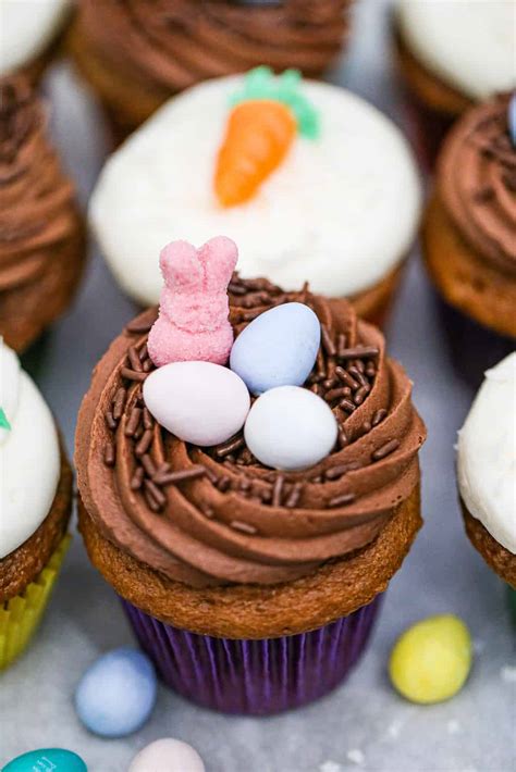 Easter Carrot Cake Cupcakes - The Baking ChocolaTess