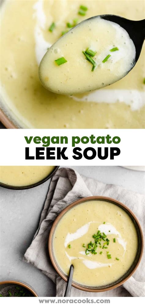 Vegan Potato Leek Soup - Nora Cooks