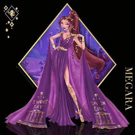 a woman in a purple dress with gold accents