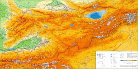 Large detailed physical map of Kyrgyzstan | Physical map, Map, Asia map