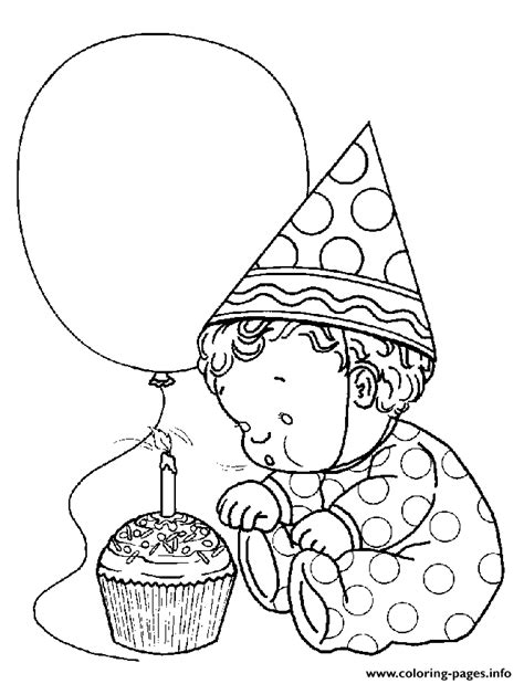 Baby First Birthday Coloring page Printable