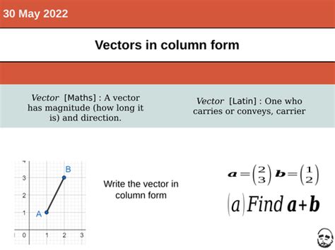 Vectors in column notation | Teaching Resources