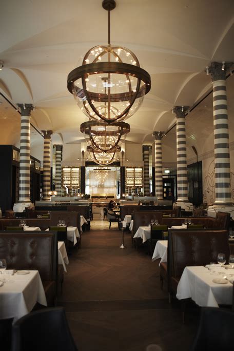 Massimo restaurant in the UK designed by Mr. David Collins. Gorgeous! Love those chandeliers ...