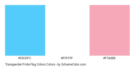 Transgender Pride Flag Colors Color Scheme » Blue » SchemeColor.com