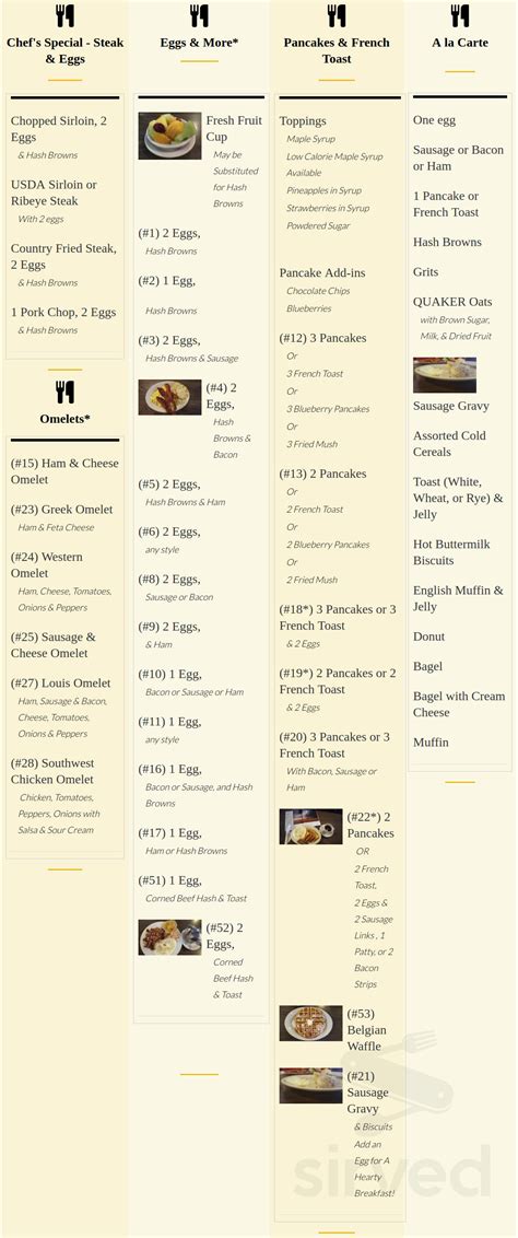 MANSFIELD Family Restaurant Westside menus in Mansfield, Ohio, United ...