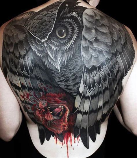 40 Owl Back Tattoo Designs for Men [2023 Inspiration Guide]