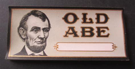 Lot of 5 Old Vintage - OLD ABE - LINCOLN - CIGAR Box LABELS - END