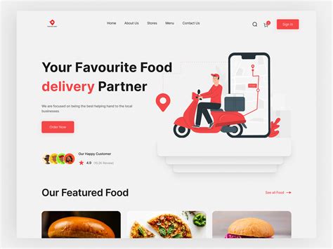 Food delivery Website Design by Ilias Miah on Dribbble