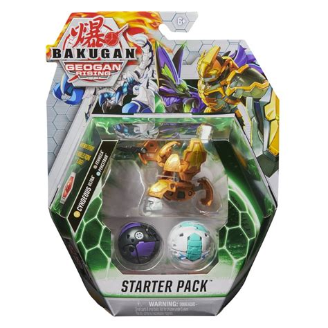 Bakugan Starter Pack 3-Pack, Cyndeous Ultra, Geogan Rising Collectible ...