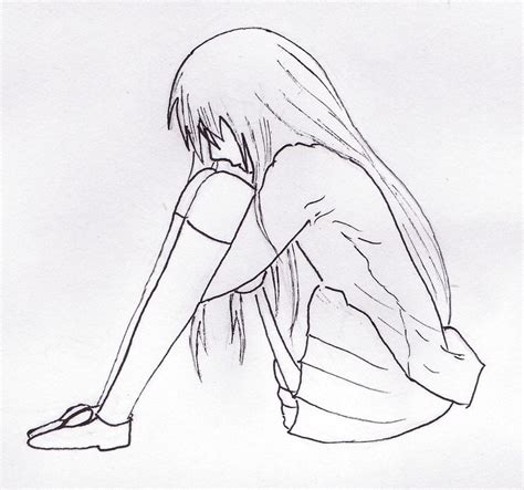 Lonely Girl Drawing at PaintingValley.com | Explore collection of Lonely Girl Drawing