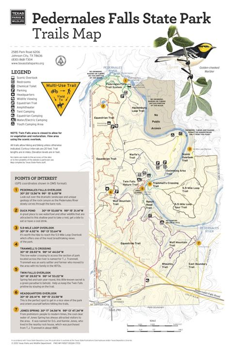 Pedernales Falls State Park Map – Map Of California Coast Cities