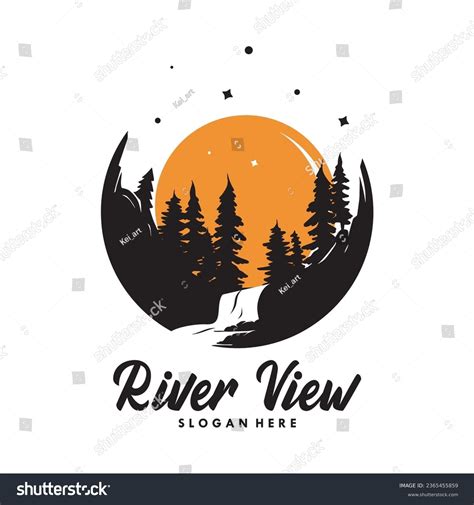 Forest River Illustration Logo Vector Stock Vector (Royalty Free) 2365455859 | Shutterstock