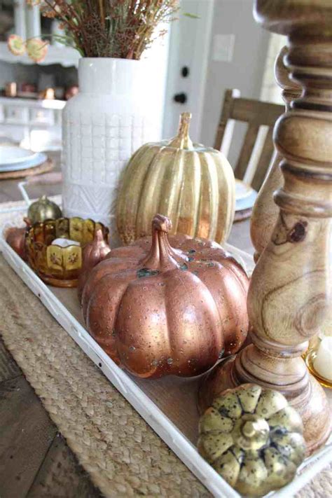 DIY Mercury Glass Pumpkins - Mornings on Macedonia