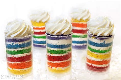 Rainbow Cake Push-Up Pops - SugarHero