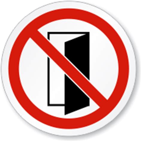 Do Not Close/Open Door Symbol ISO Prohibition Sign, SKU: IS-1286 ...