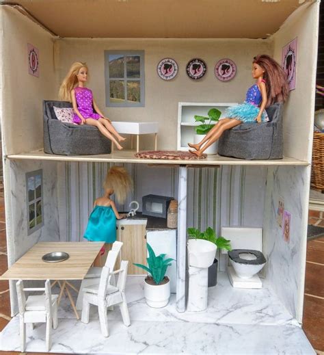 How To Make Cardboard Barbie Doll House in 2020 | Diy barbie house, Diy barbie furniture, Barbie ...