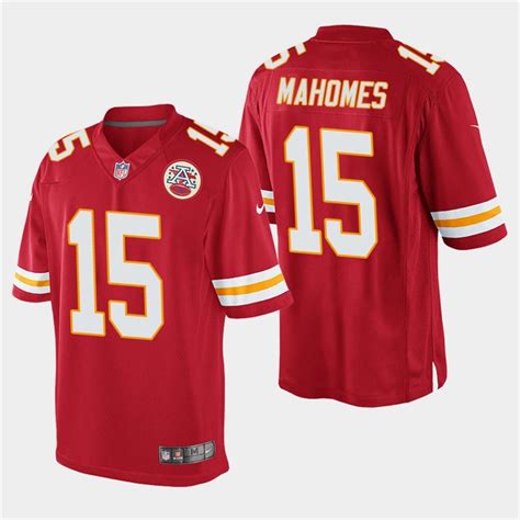 Kansas City Chiefs #15 Patrick Mahomes II Red Stitched Game Jersey