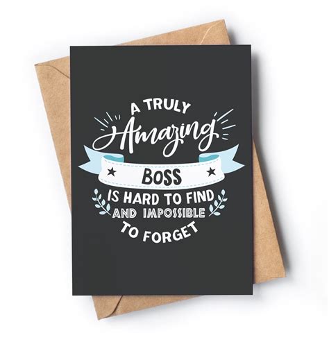 Best Boss Card - Thank You Card for Boss - Boss Day Card for Women, Men ...