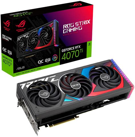 ASUS NVIDIA GeForce RTX 4070 Ti 12GB GDDR6X PCI Express 4.0 Strix Graphics Card Black ROG-STRIX ...