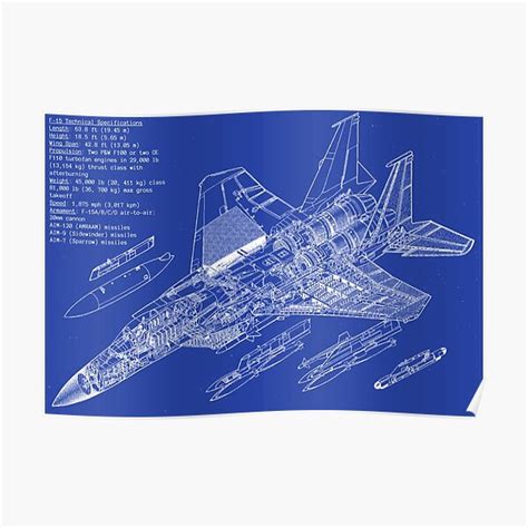 "F-15 Blueprint" Poster for Sale by mikejapan2 | Redbubble