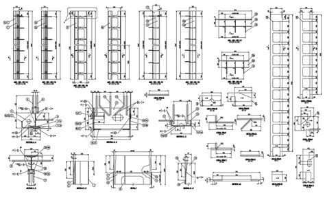 Trash Rack Cutting Equipment Section Drawing - Cadbull