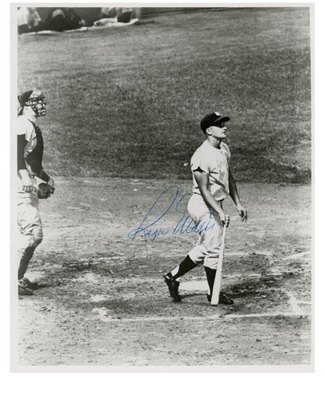 Roger Maris Twice-Signed 61st Home Run Photo from Early Show Signing