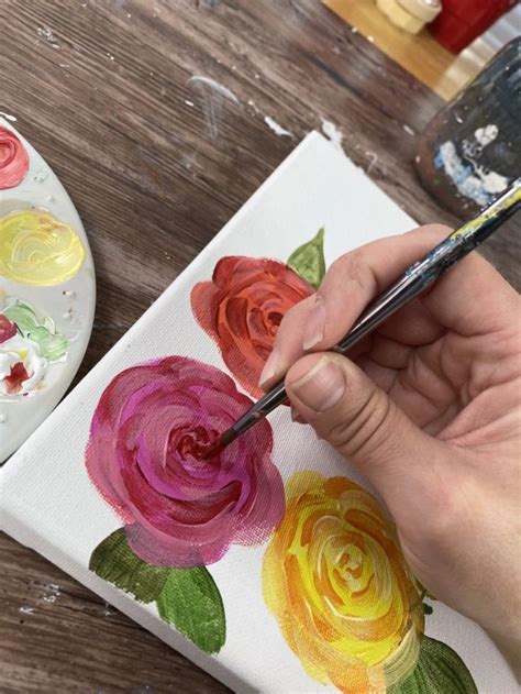 How To A Rose - Easy & Simple - Step By Step Painting | Painting flowers tutorial, Flower ...