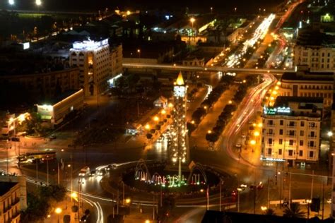 Tunis at night, Tunisia Photo