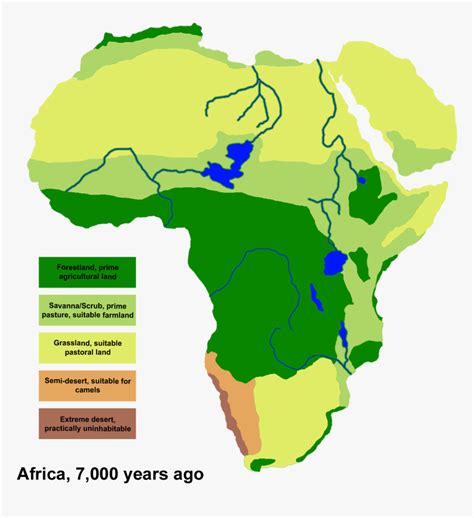 Africa Climate 7000bp - Savanna Biome Africa Map, HD Png Download ...