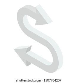 Two Way Arrow Vector Isolated On Stock Vector (Royalty Free) 1507784207 | Shutterstock