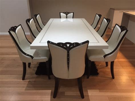 Bianca Marble Dining table with 8 Chairs - Marble King