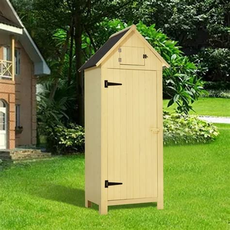 MCombo Outdoor Storage Cabinet Tool Shed Wooden Garden Shed Organizer ...